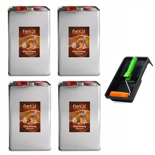 Flexol ľanový olej na drevo, bezfarebný, 4x5 l